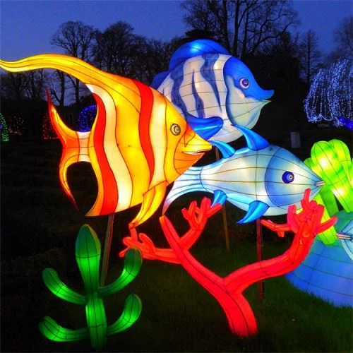 Življenje velikost žive ribe luč novo leto dekoracijo